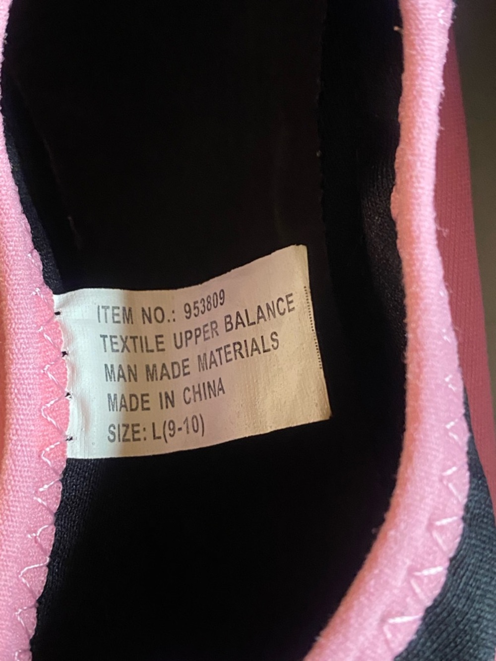 Black and Pink Slip-On Water Shoes sz L 9-10 - Picture 5 of 5
